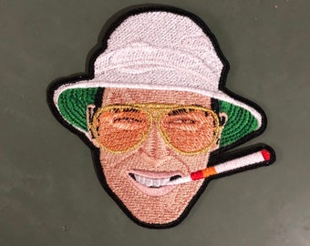 Hunter S. Thompson Embroidered Iron-on Patch