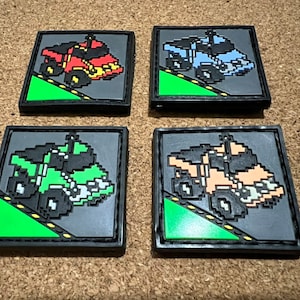 Retro Video Game RC Pro Am - Ranger Eye PVC Morale RE Patch set of 4