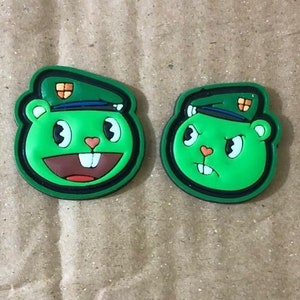 Happy Tree Friends - Flippy - Ranger Auge PVC Moral RE Aufnäher 2er Set