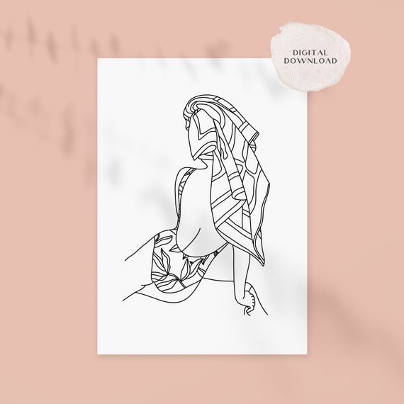 Badezimmer-Wand-Kunst Strand Babe druckbare Poster | Etsy