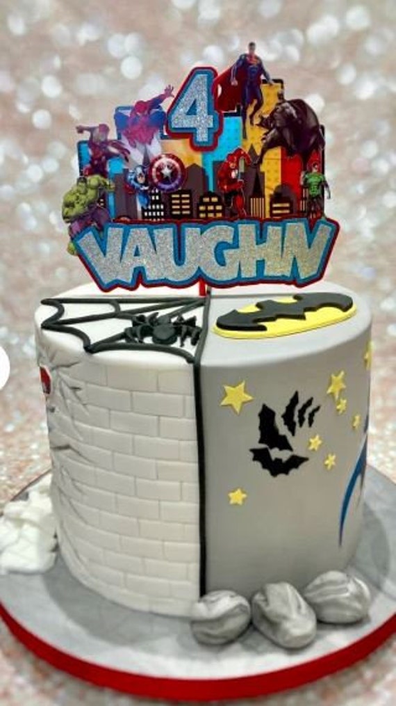 Avengers Cake Topper, 3d Cake Topper, Beautiful Quality Personalized Marvel  Avengers Cake Topper 