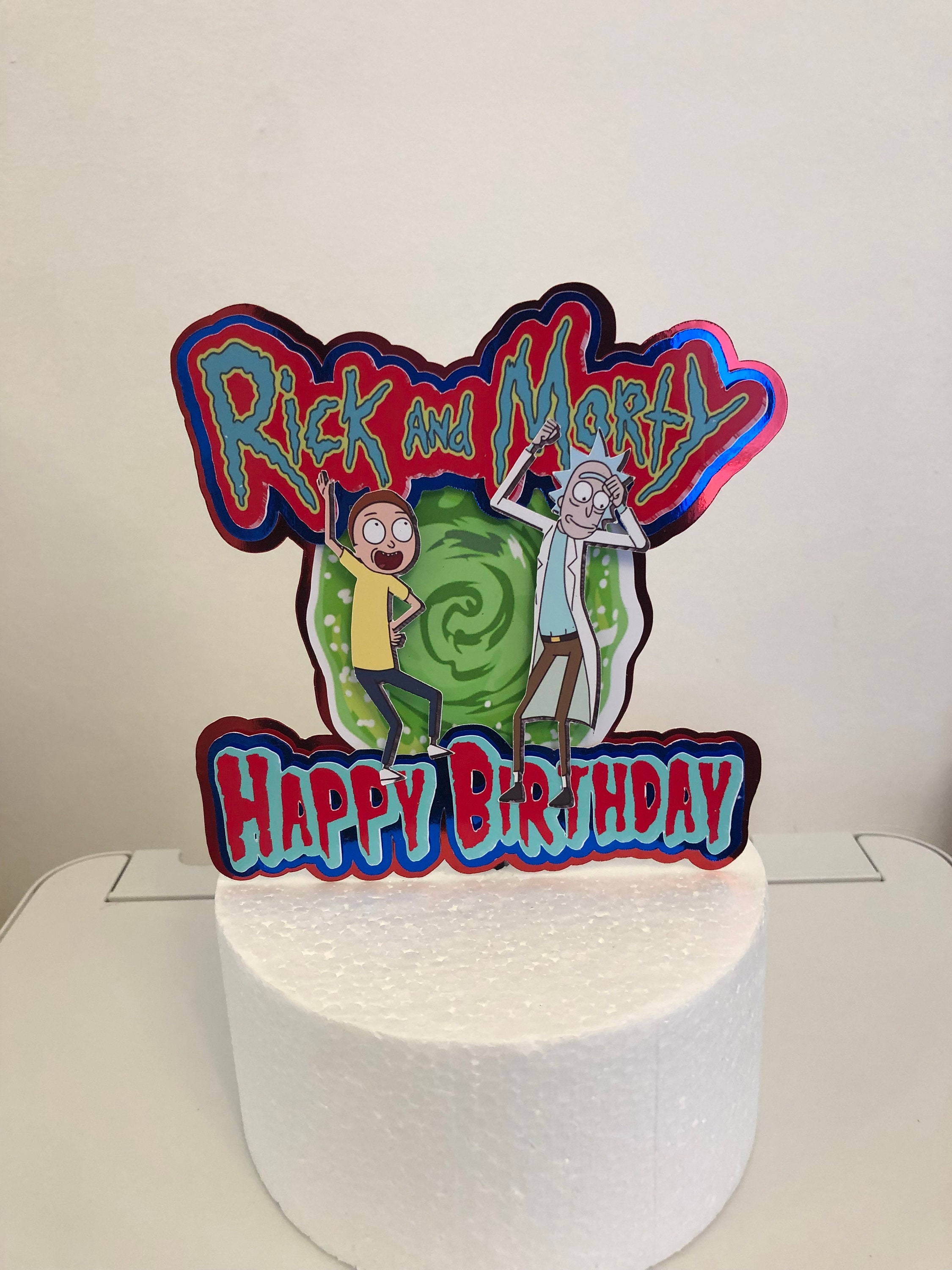 Cake Topper Rick and Morty Personalized 3d Cake Topper - Etsy