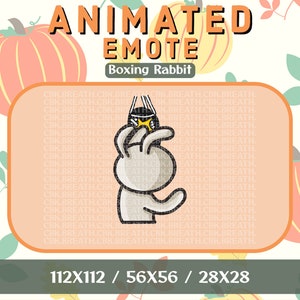 Animated Rabbit Boxing Emote for twitch or discord