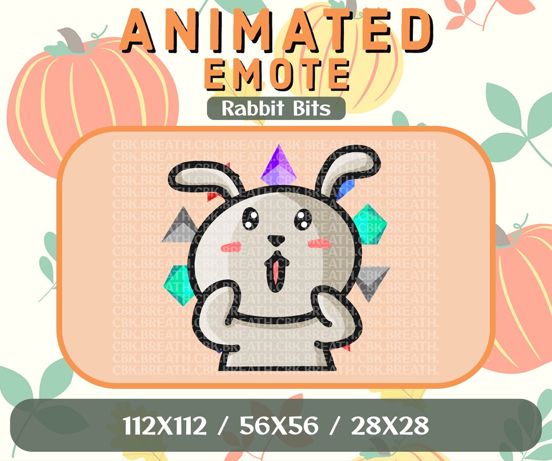 Animated Rabbit Bits Emote for Twitch or Discord Etsy