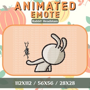 Animated Rabbit Head Slam Emote for twitch or discord