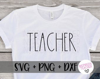 Download Rae Dunn Inspired Teach Shirt Svg Teacher Shirt Teacher Etsy