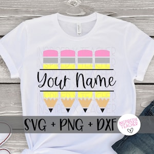 Pencil SVG, Pencil Shirt SVG, Split Pencil SVG, Teacher Pencil Shirt, Pencil Shirt, Teacher Shirt, Pencil Tee, Pencil TShirt, Back to School