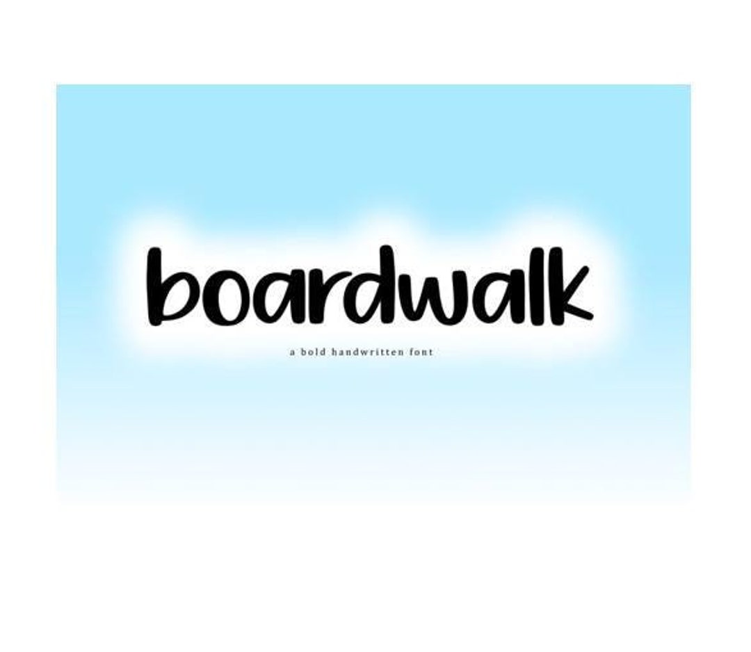 Boardwalk Font, Font Download, Digital Font, TTF / OTF, Smooth Font ...
