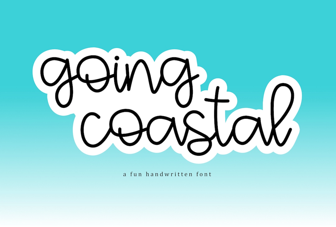 Going Coastal Font, Font Download, Digital Font, TTF / OTF, Smooth Font