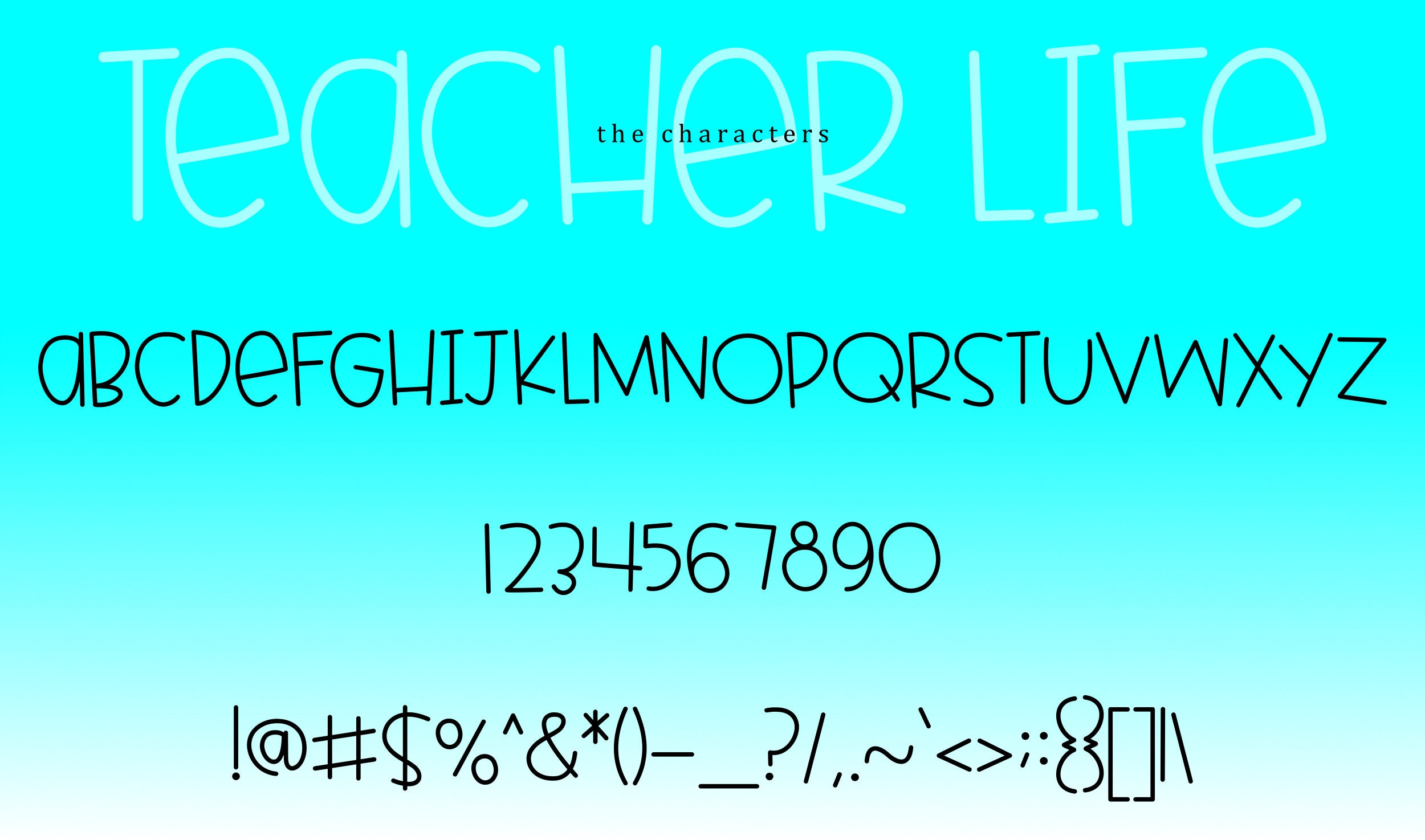 Teacher Life Font Font Download Digital Font TTF/OTF Etsy