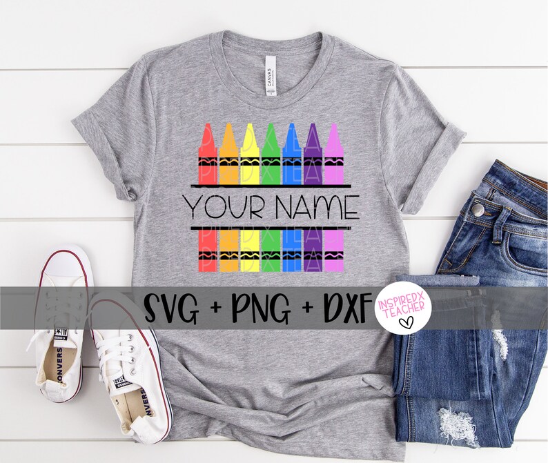Crayon SVG Crayon Shirt SVG Split Crayon SVG Teacher Crayon Etsy