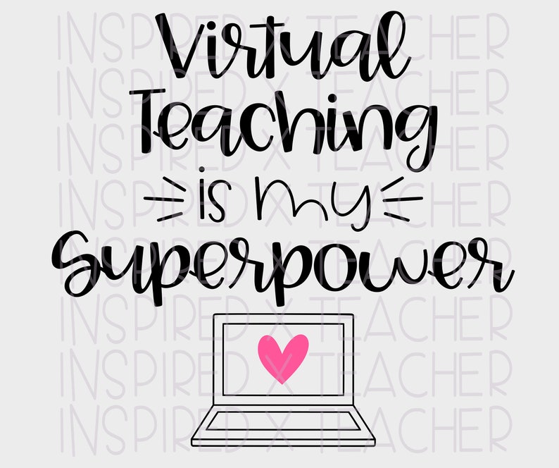 Download Virtual Teaching is my Superpower SVG Teacher Shirt | Etsy