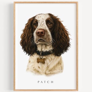 Custom Pet Portrait from Photo – Hand-Drawn Pet Memorial, Personalised Dog or Cat Gift for Pet Owners, Custom Pet Print, Dog Cat Portrait