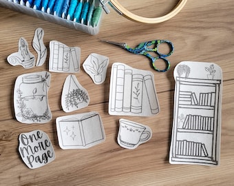 Bookish Stick and Stitch Embroidery Patterns for Crafters