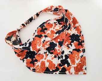 Highland Cow Print Elastic Hair Bandana, Gifts for Her, Stocking Stuffers for Women, Triangle Head Scarf, Cottagecore Hair Accessories