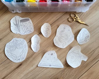 Mystic and Magic Inspired Stick and Stitch Embroidery Patterns, Stocking Stuffers, Gifts for Crafters