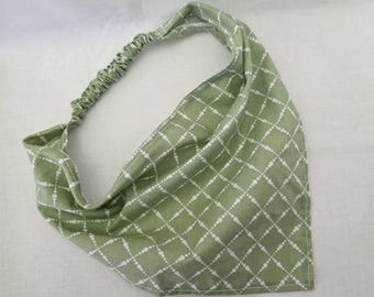 Sage Grün Elastisches Haarbandana, Dreieck Kopftuch