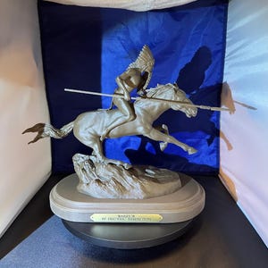 Frederic Remington Sculpture The Warrior 3D Printed in Wood