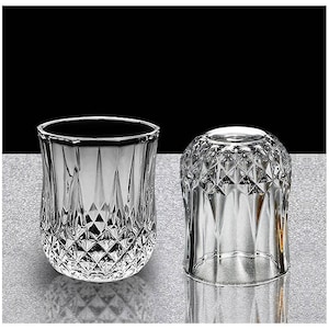 Set of 2 Vintage Longchamp Style Boho Studded Rocks Old Fashioned Lowball 8 oz Whiskey Cocktail Bar Glasses Mid Century Modern Man Cave