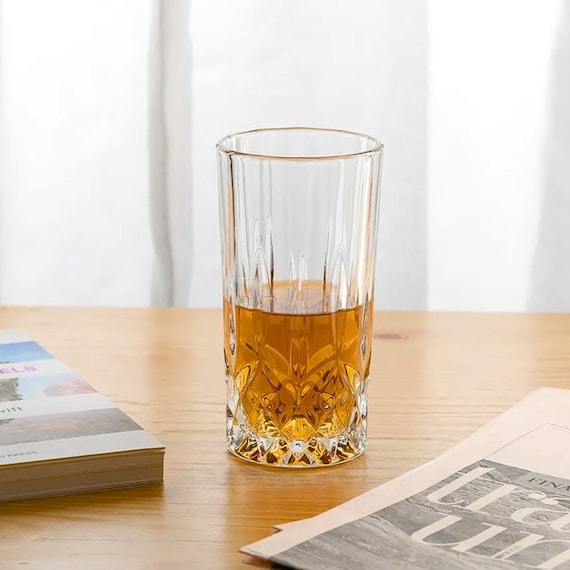 Vintage Style Modern Elegant Tear Drop Cut Crystal Design Set 2 Highball  Collins Longdrink Tall Tumblers 12 Oz Whiskey Cocktail Bar Glasses - Etsy  Israel