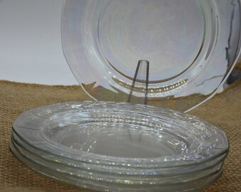 iridescent plate set