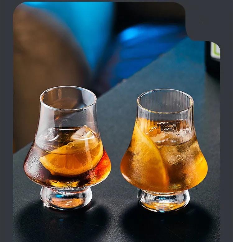 Deluxe Bourbon Whiskey Glass Snifters, Set of 2 Glen Cairn, Narrow Rim ...