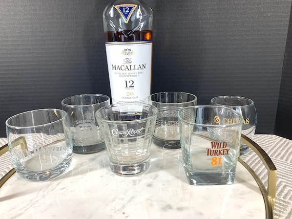 Assorted Vintage Rocks Glasses and Whiskey Tumblers Assorted Vintage Rocks Glasses and Whiskey Tumblers
