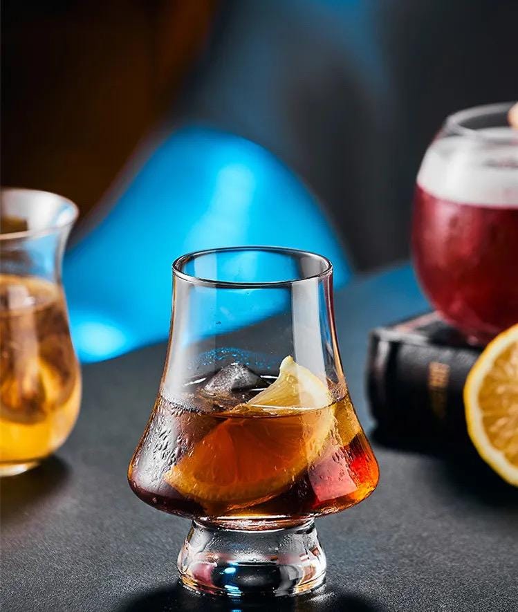 Deluxe Bourbon Whiskey Glass Snifters, Set of 2 Glen Cairn, Narrow Rim ...