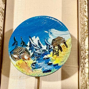 Vintage Hatpin Stickpin Hand Painted