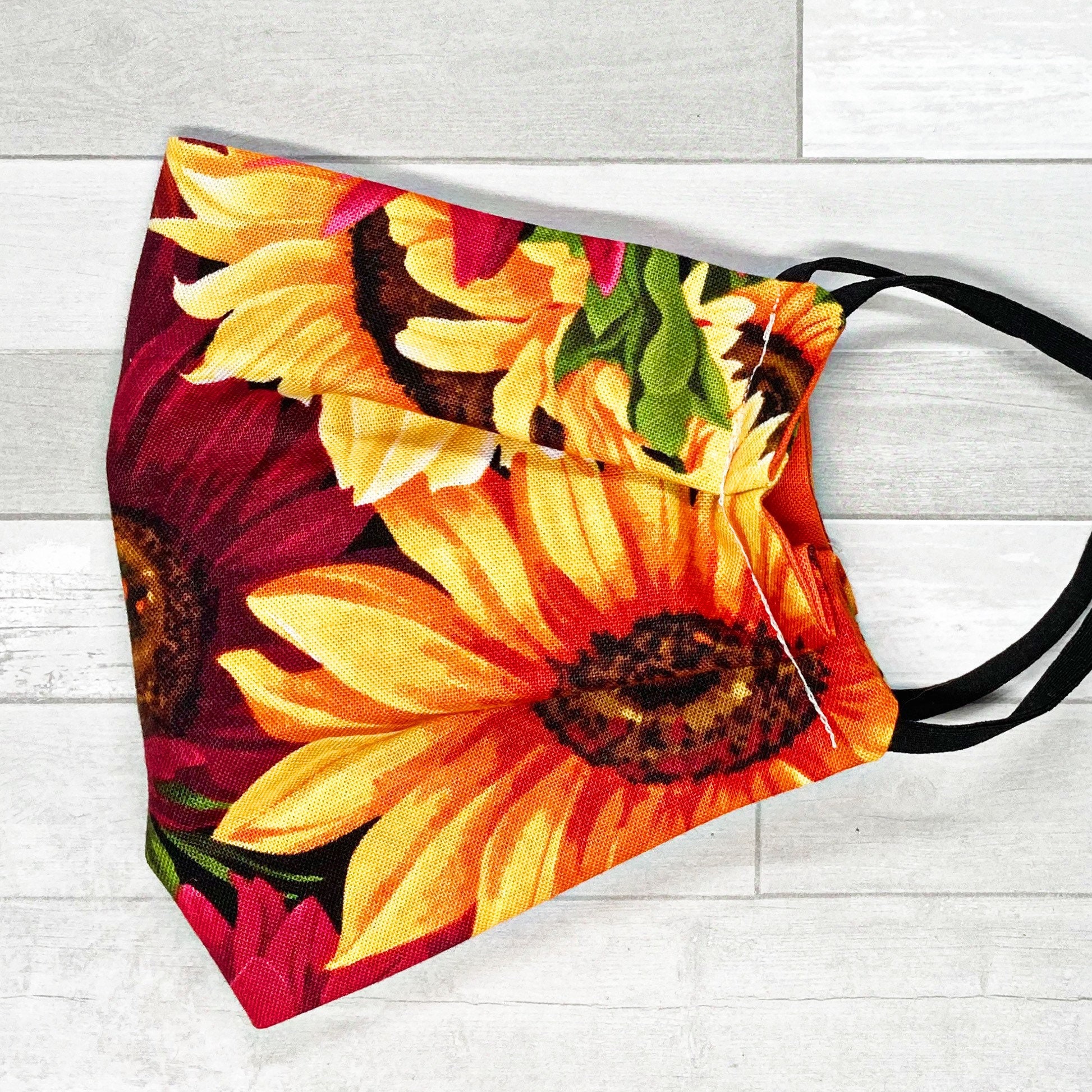 Sunflower face mask sunflower mask fall face mask fall Etsy