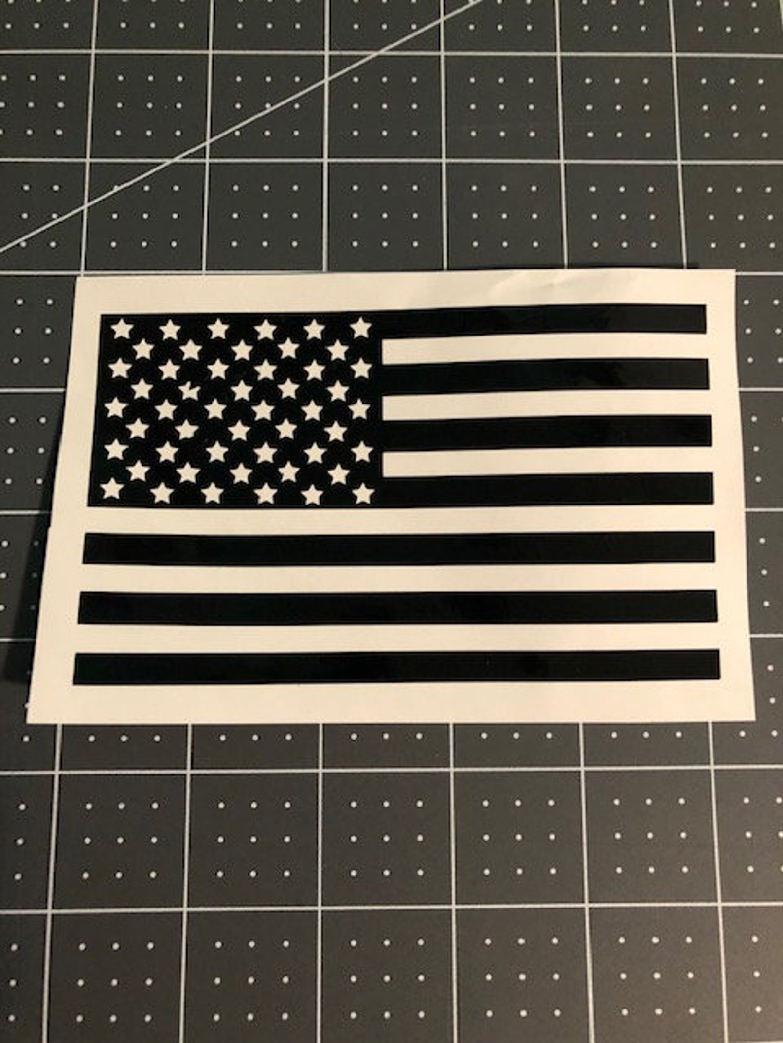 Set of American Flag / US Flag Vinyl 2 Single color Die Cut Etsy