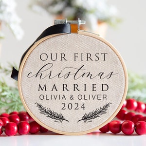 Our First Christmas Married SVG - SVG-bestand kerstornament 2024