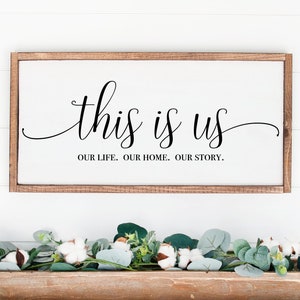 SVG Quote, This Is Us Our Life Our Home Our Story, Farmhouse svg cut file, Home svg, Family Quote svg, Country svg, Wood Sign svg,