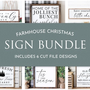 Christmas Svg Bundle - Christmas Sign Bundle, Farmhouse Christmas Svg Bundle, Svg Sign Bundle, Wood Sign Svg, Winter Svg, Holiday Svg