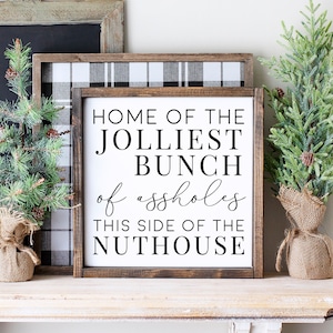 Home Of The Jolliest Bunch Of Svg - Christmas Vacation Svg, Funny Christmas Svg, Farmhouse Christmas Svg, Christmas Sign Svg, Christmas Svg