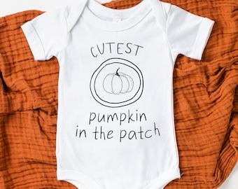 Cutest Pumpkin In The Patch Svg - Kids Halloween svg, Baby Halloween svg, Kids Shirt Svg, Pumpkin Svg, Baby Bodysuit Svg, Thanksgiving Svg