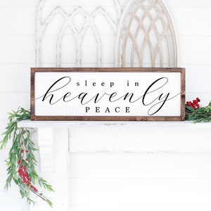 Archivo SVG de Sleep In Heavenly Peace - SVG de invierno, Svg de Navidad, Svg de letrero navideño, Svg de letra de Silent Night, Archivo de corte Svg de Navidad, Svg de granja