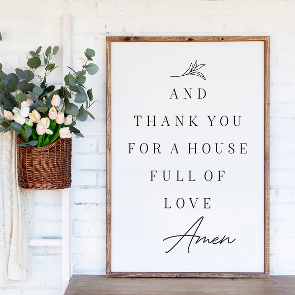 And Thank You For A House Full Of People I Love Amen Svg - Family Svg, Wood Sign Svg, Farmhouse Svg, Home Svg, Quote Svg, Farmhouse Sign Svg