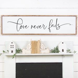 Love Never Fails SVG, Wedding Decor Cut File, Bedroom SVG Quotes, Farmhouse Sign Download, Love Quote Design For Wood Wedding Sign, Romance