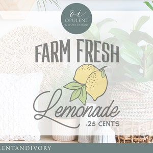 Farm Fresh Lemonade Svg Tiered Tray Svg Lemon Svg Summer - Etsy
