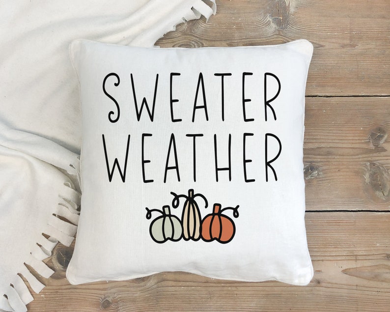 Sweater Weather Svg Mini Sign Svg Fall SVG Fall Pillow Etsy