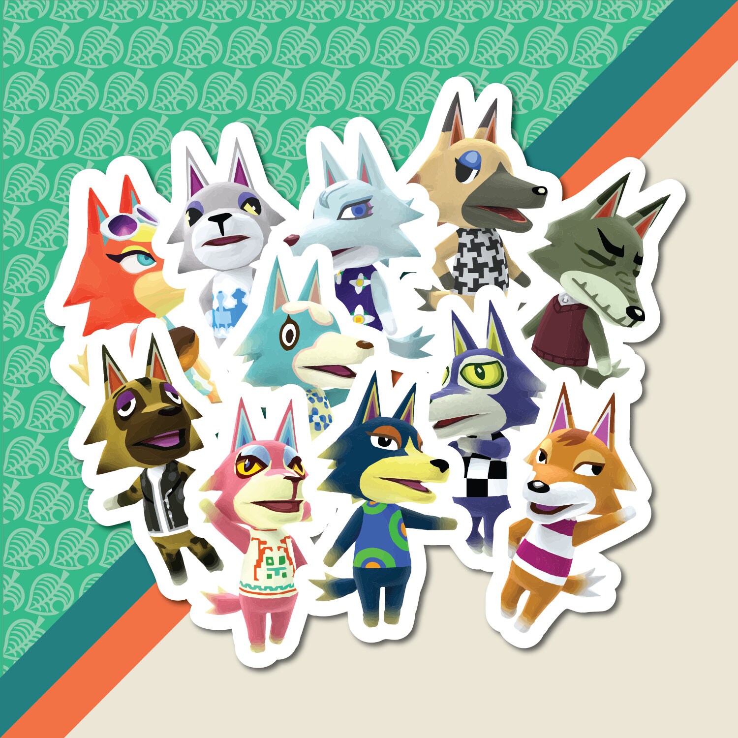 Wolf Villager Stickers Audie Chief Whitney Freya Fang - Etsy Wolf Villager Stickers Audie Chief Whitney Freya Fang - Etsy