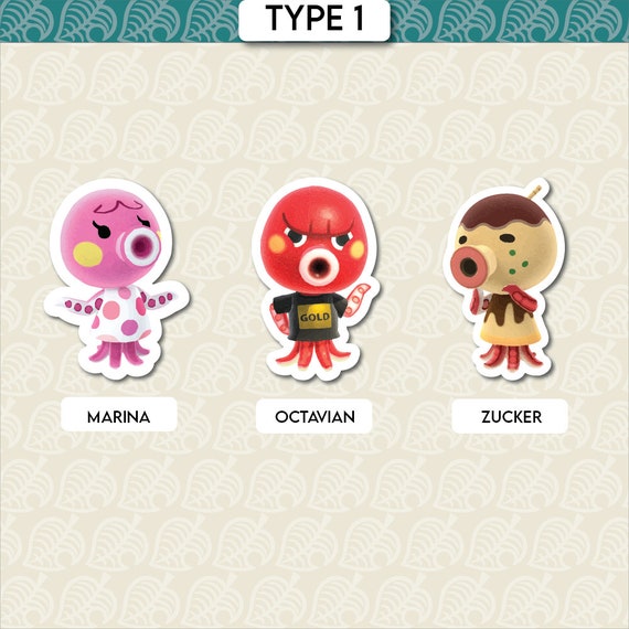 Paper Paper & Party Supplies Stickers acnh stickers BIRD/OCTOPUS etna