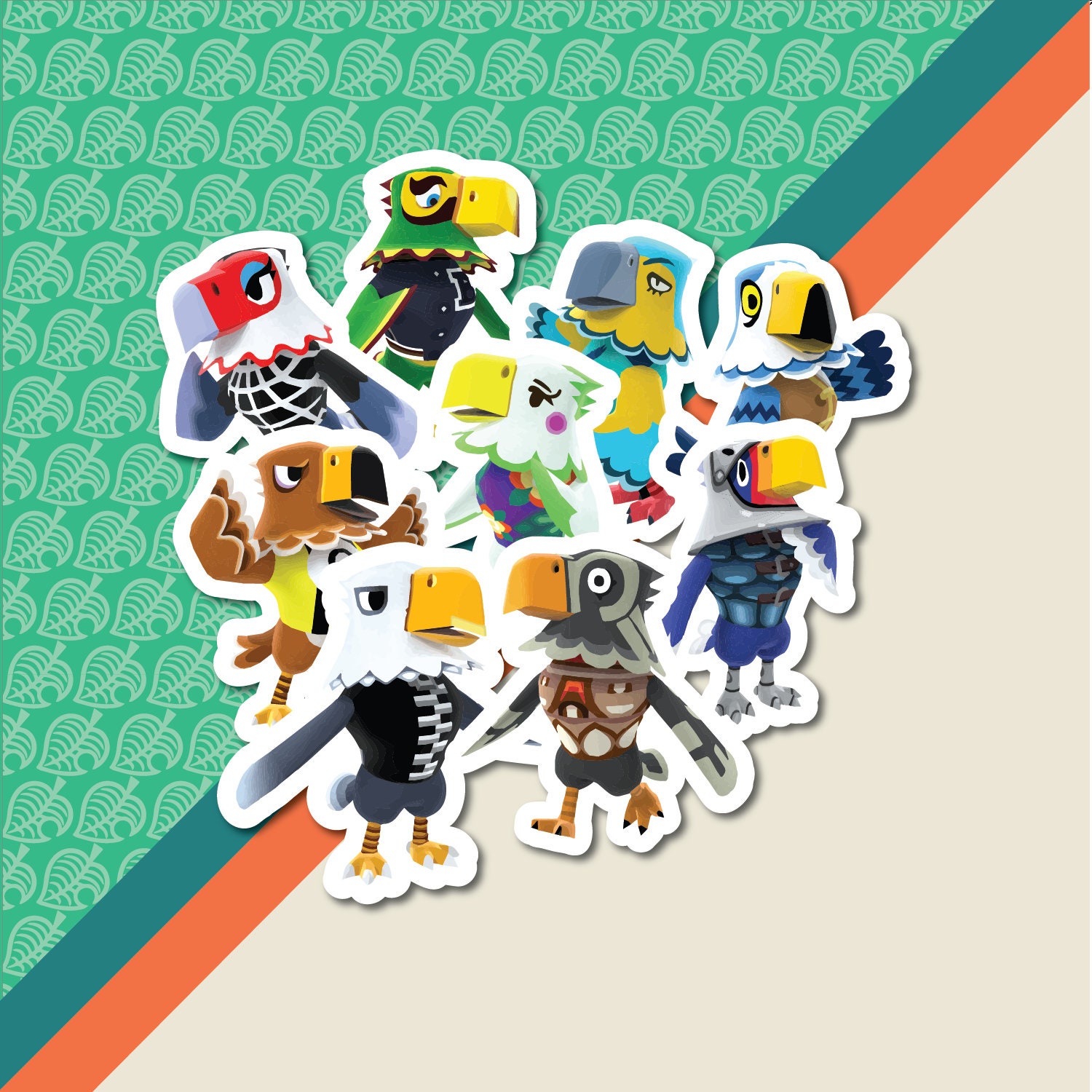 Eagle Villager Stickers for Animal Crossing Fans Amelia - Etsy UK
