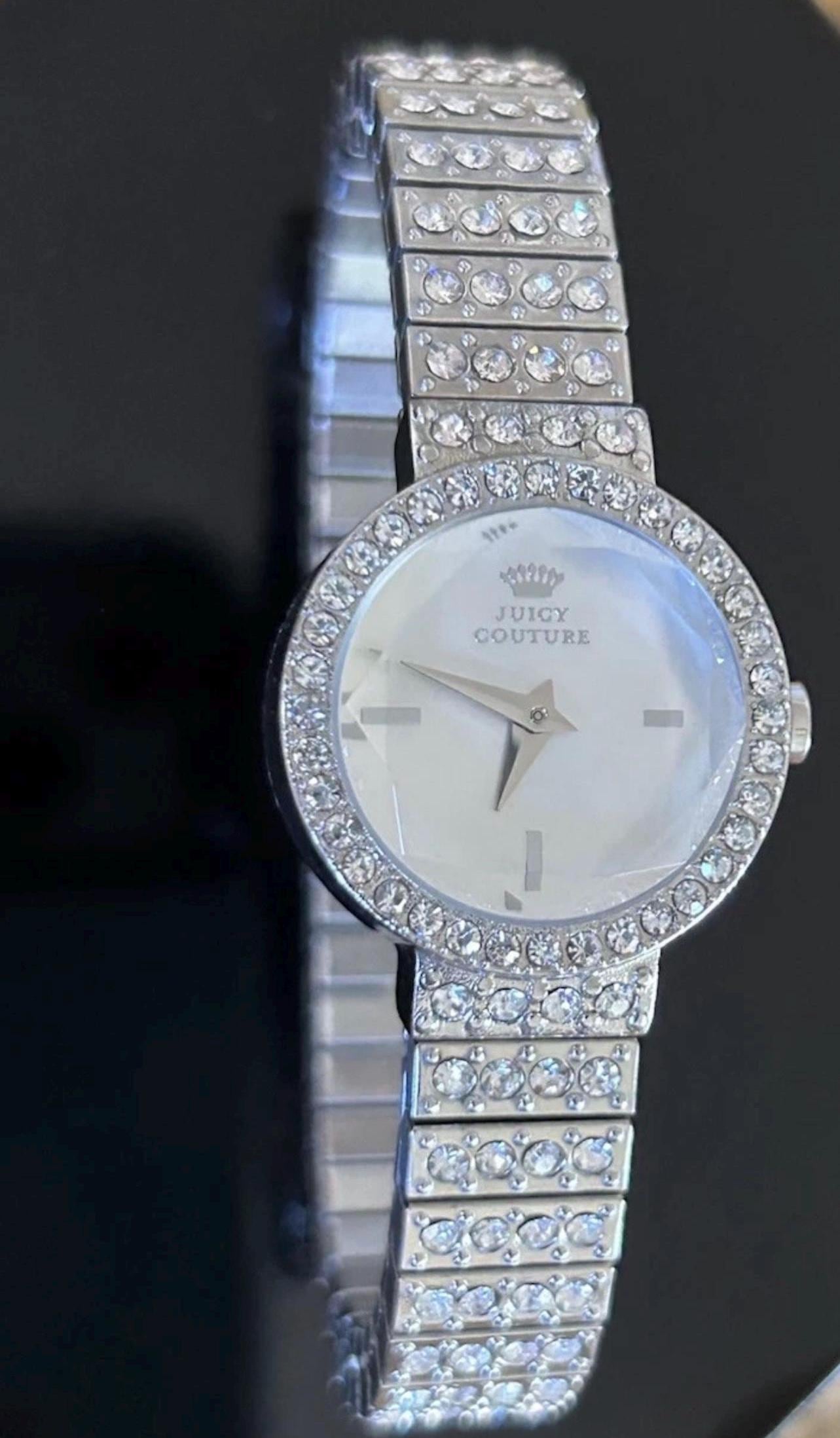 Rare NEW Juicy Couture Watch Women 36mm Blue White Dial Bling Bezel NWT in box Juicy Couture Women main image 4