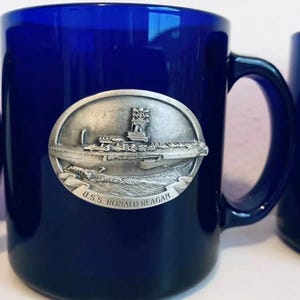 Cobalt Blue Glass Coffee Mug - Etsy
