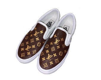 louis vuitton yellow checkered vans
