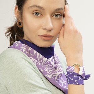 Silk and River Scarf Gift Packed  % 100 Handmade Scarves Breathable Digital Band & Motif Printed Premium Scarves