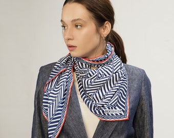 Handmade Herringbone Design Silk Touch Scarf, Gift Set Free