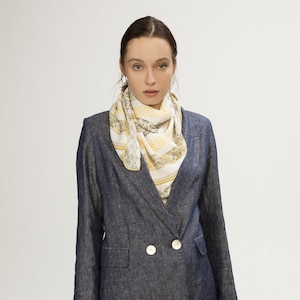 Silk and River Scarf Gift Packed  % 100 Handmade Scarves Breathable Digital Summer Printed Premium Scarves